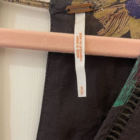 Free People Strawberry Fields boho retro y2k deep V mini dress small - Picture 8 of 11